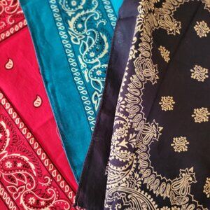 Vintage Cotton Bandana - 3 different colors